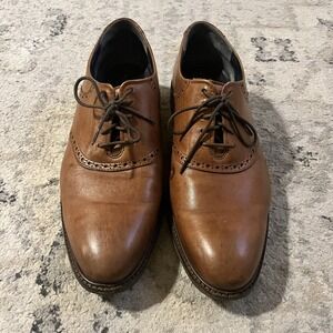 Cole Haan Grand OS Saddle Oxford Men's 10.5 M Brown Leather Lace Up Shoes C28884